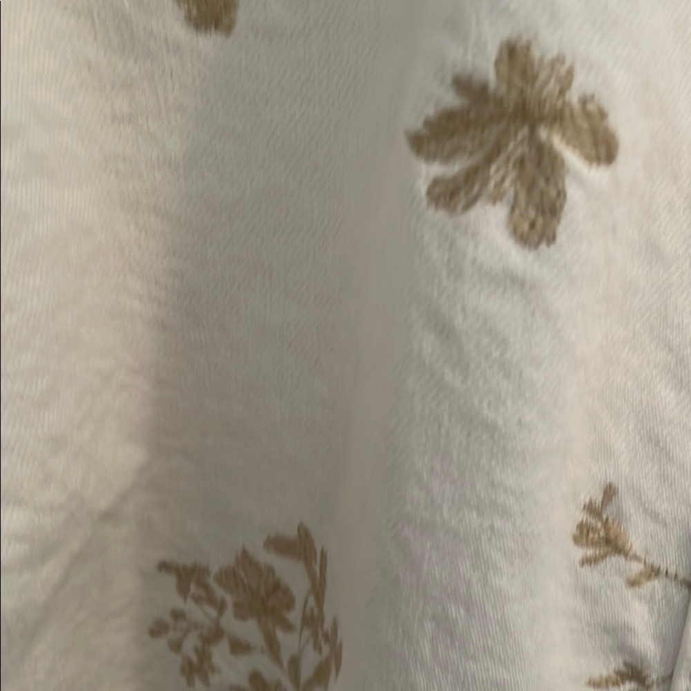 Zara White Tan Jean Jacket Distressed Cropped - Picture 7 of 9